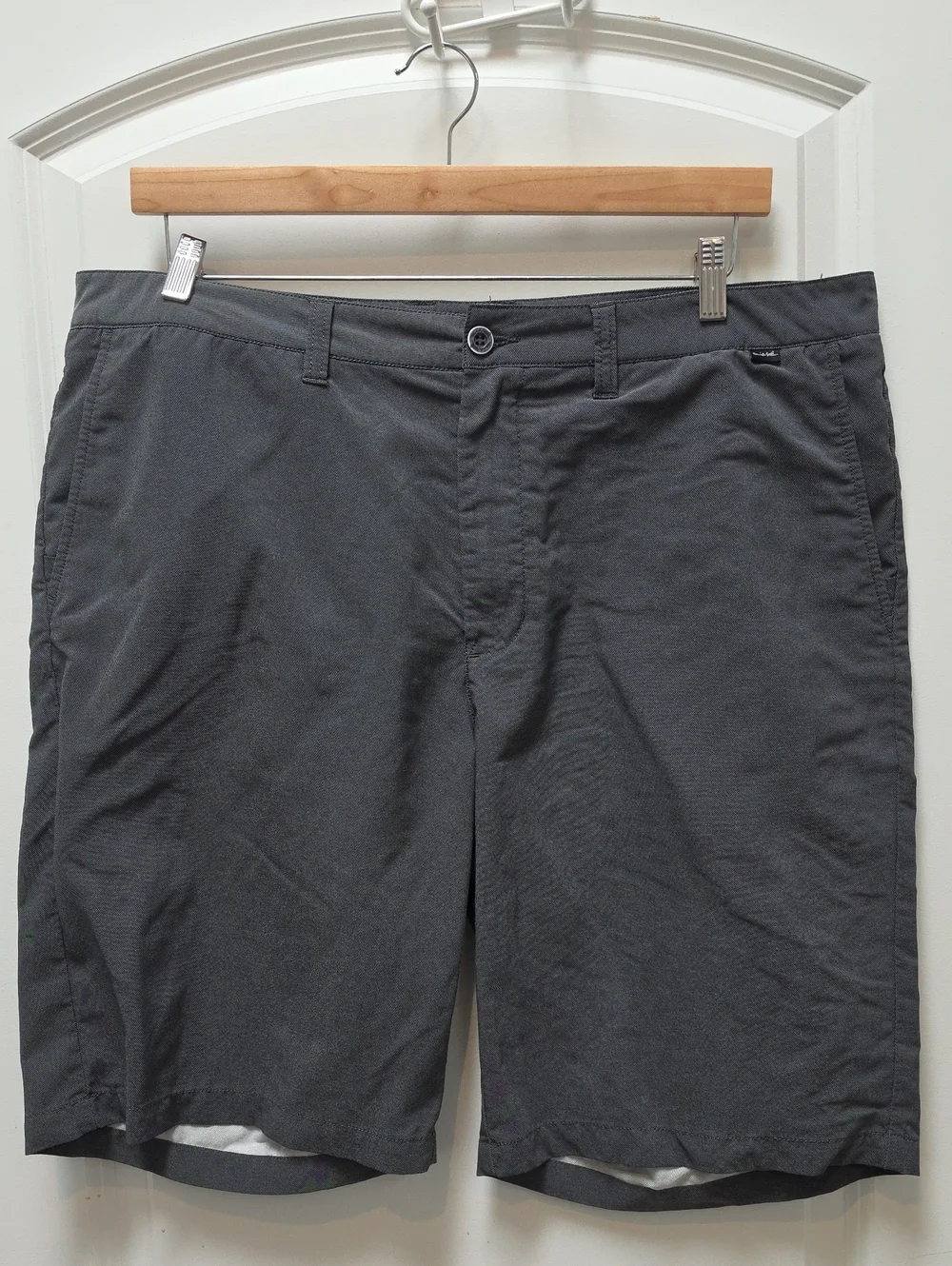 Travis Mathew Dark Charcoal Flat-Front Shorts